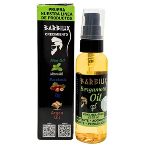 Barbiux Machin Hair Growth Oil with Bergamot & Argan Oil for Stronger, Thicker Hair - Daily Root Growth Booster & Nourishing Treatment for Men, 120g